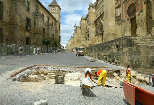 Restos del 'sabat' bajo la calle Torrijos en Córdoba