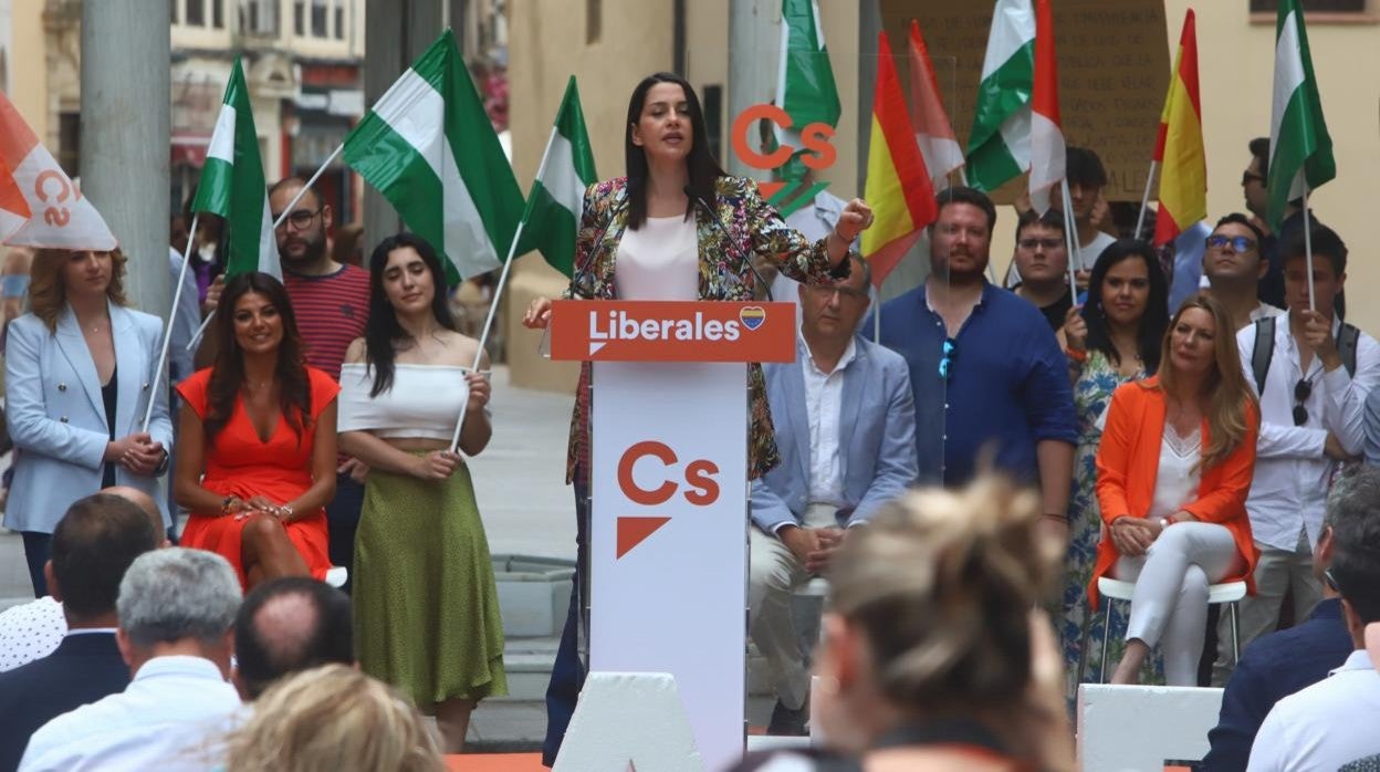 Arrimadas, hoy en un momento de la presentación de las listas autonómicas de Cs