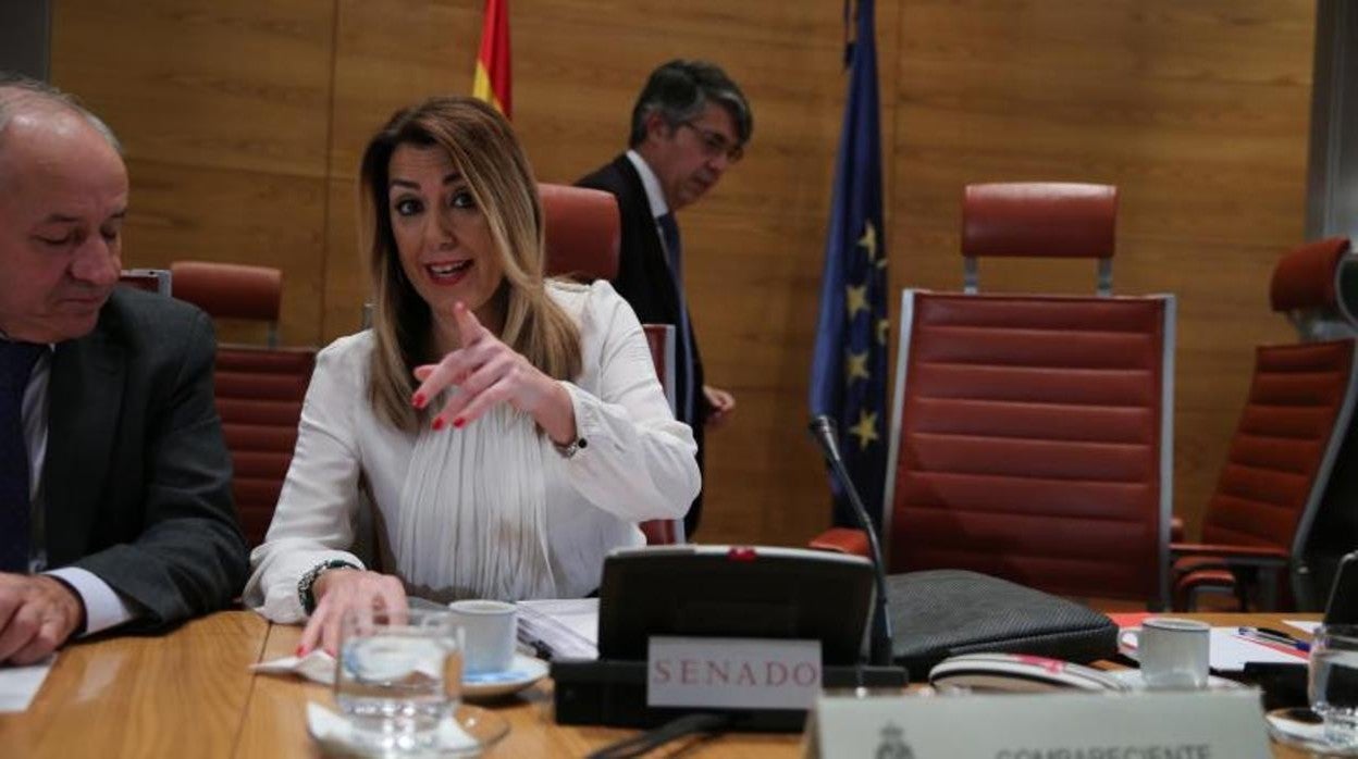 Susana Díaz ante la comisión de investigación del Senado sobre la financiación ilegal de partidos en 2018