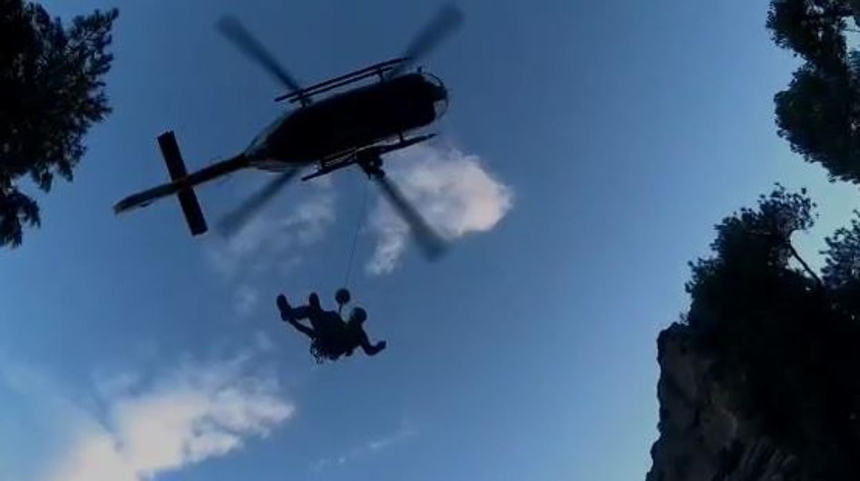 Un momento del rescate