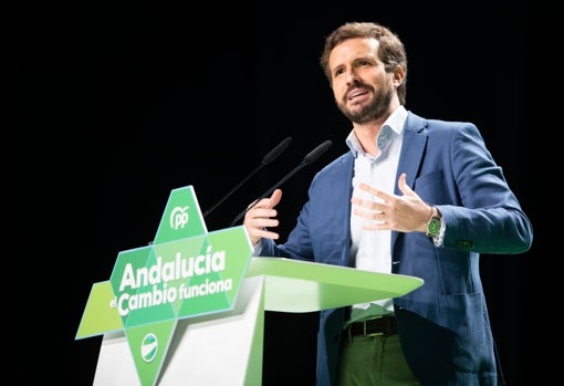 Pablo Casado, durante su discurso