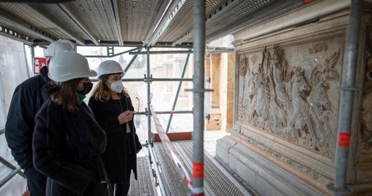 Las obrasen la fachada del Palacio estarán abiertas al público y con visitas guiadas