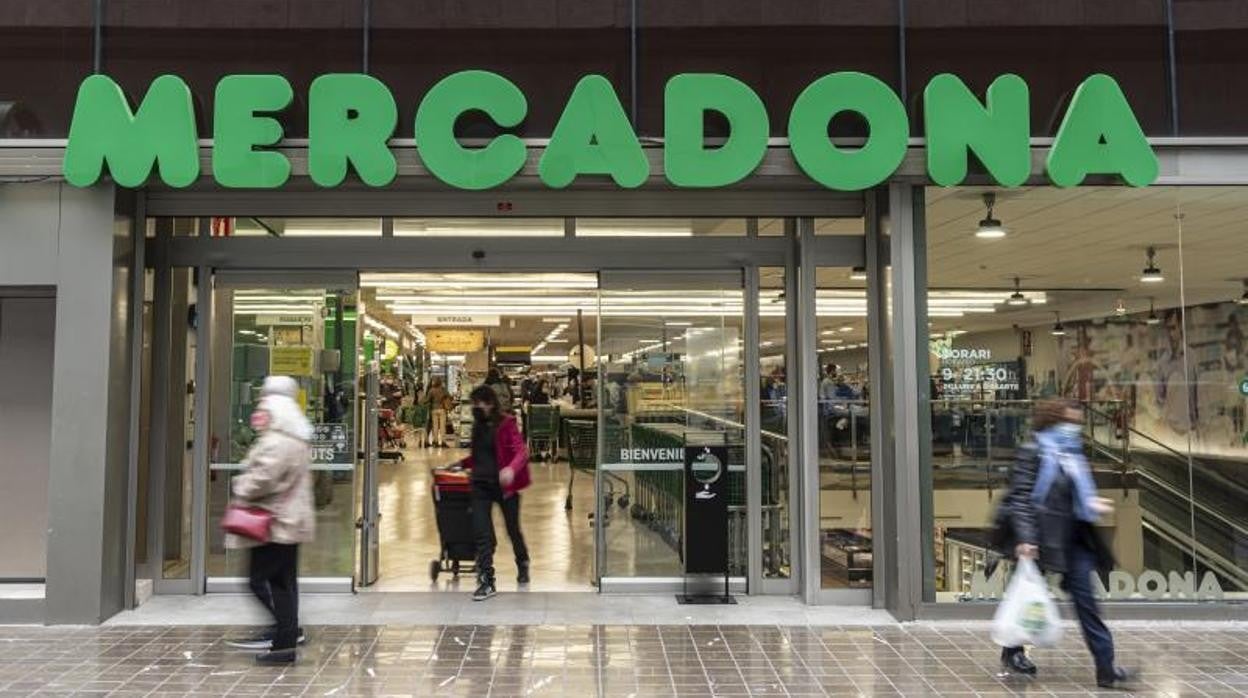 Entrada de un lineal de Mercadona
