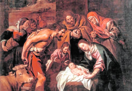 Una Adoración del taller de Antonio del Castillo, de una colección privada