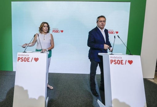 El 28 de junio Díaz y Espadas escenificaban el relevo en la sed del PSOE-A