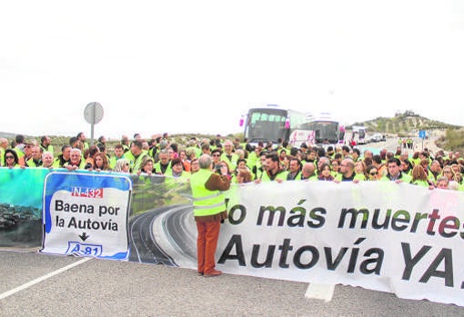 Protesta para el desdoble en Baena