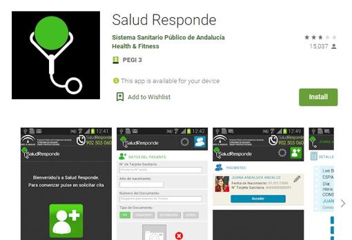 Pantalla de descarga de la app