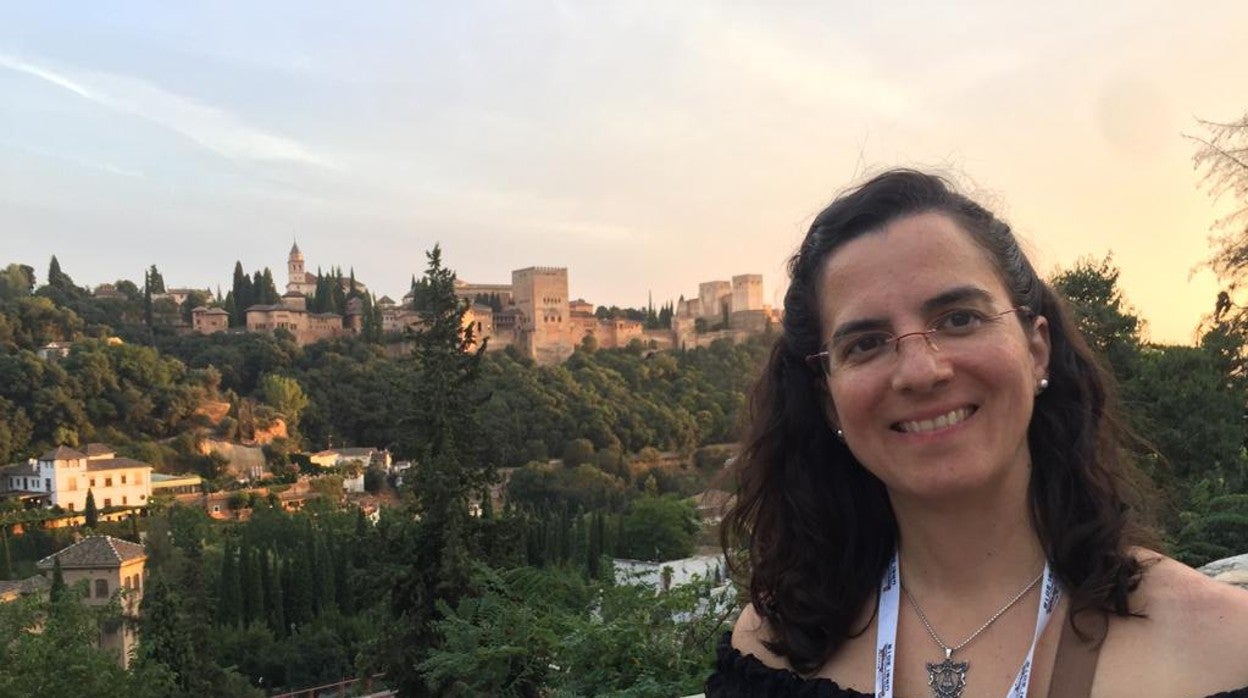 Barbancho en Granada con la Alhambra al fondo