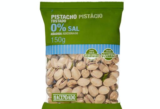 Pistachos sin sal de Hacendado