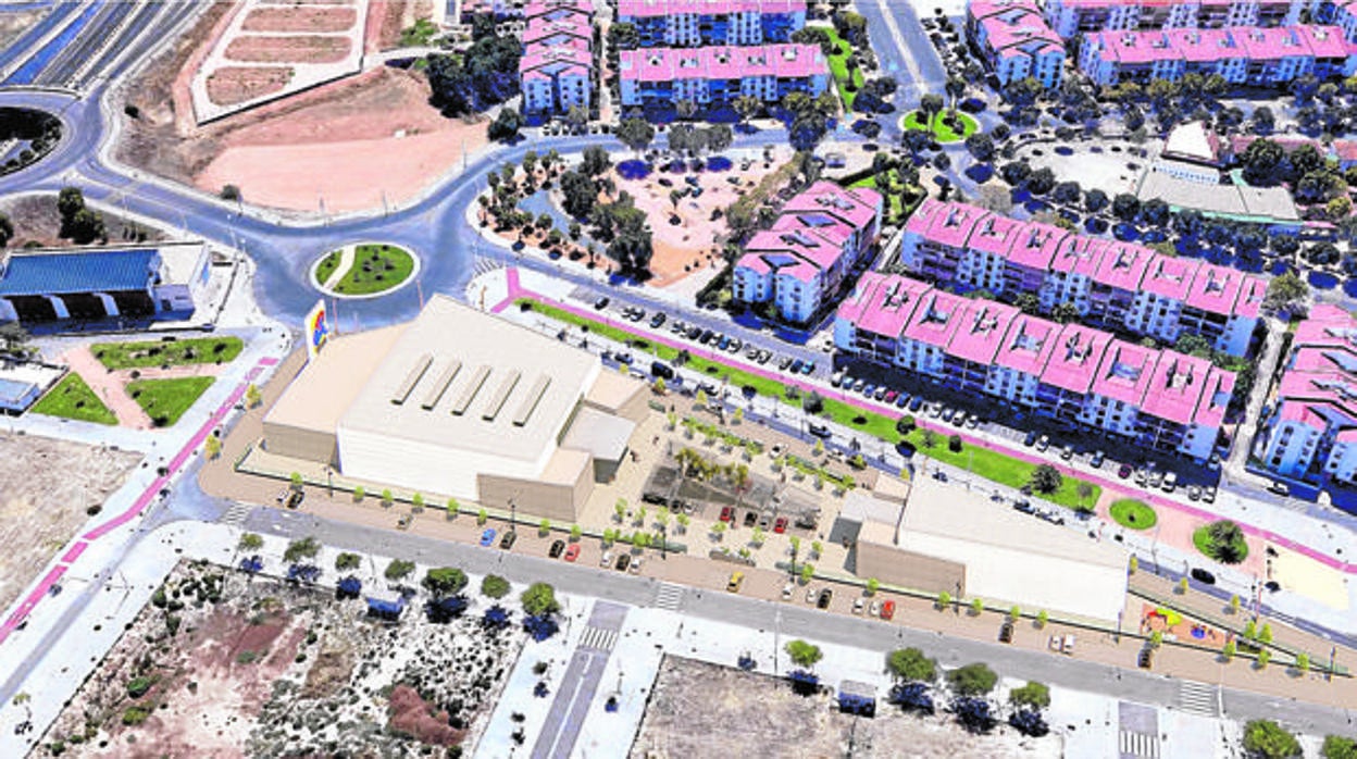 Infografía del nuevo proyecto de Alsara que se ubicará en el barrio Huerta Santa Isabel junto a Miralbaida