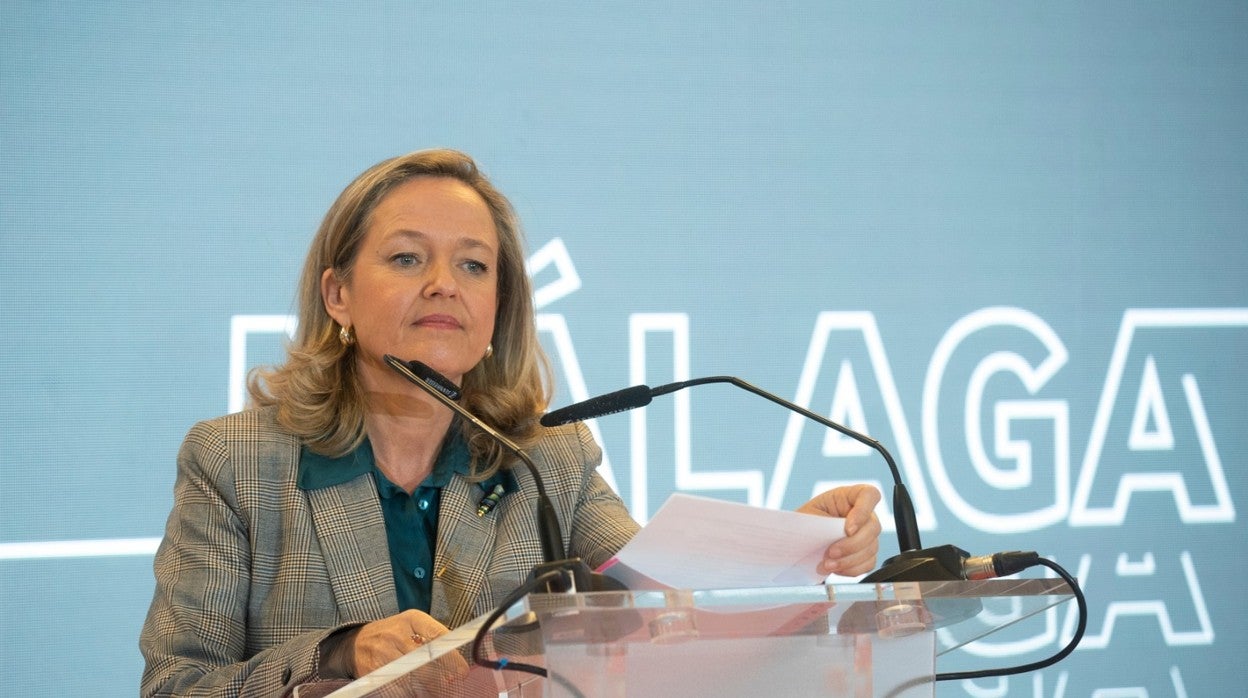 Nadia Caviño, este lunes en Málaga tras inaugurar el centro de I+D de Vodafone