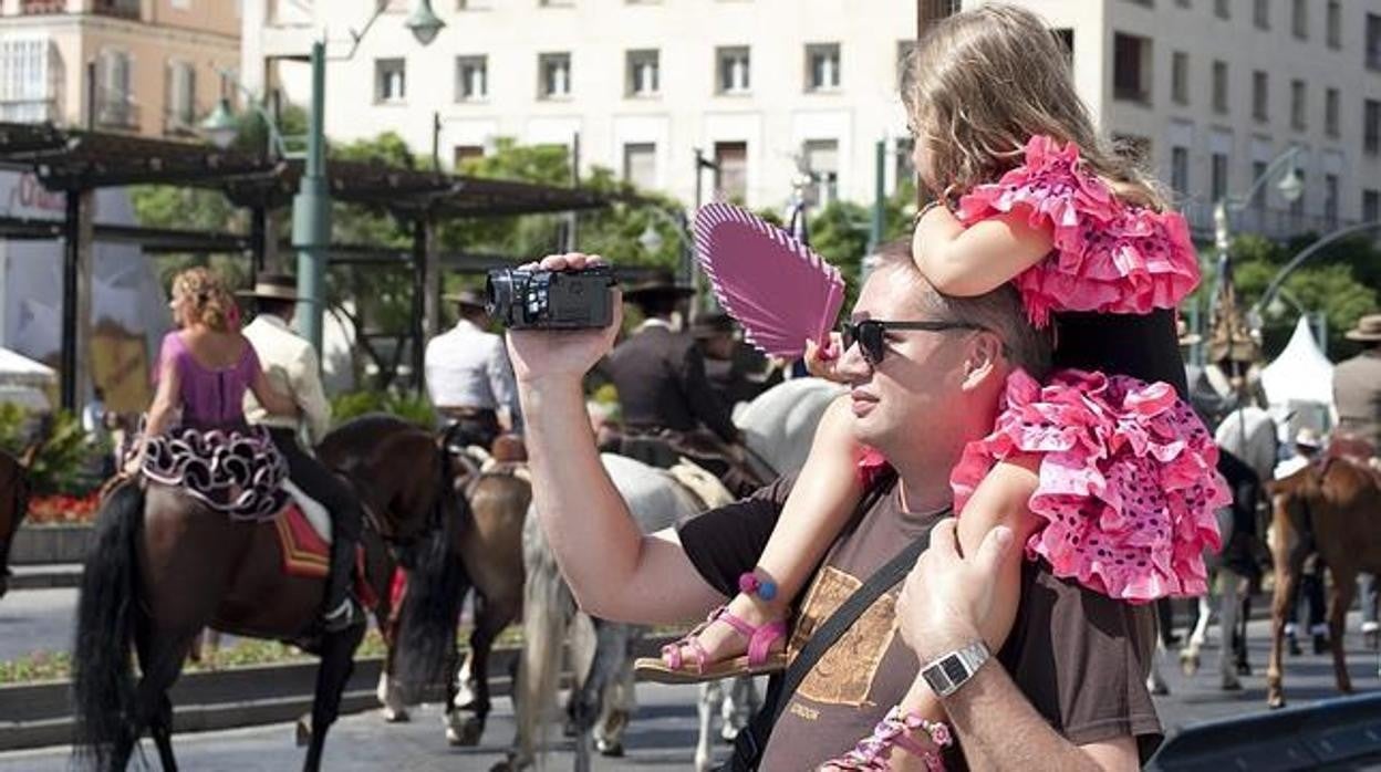Turidstas extranjeros en la Feria de Málaga