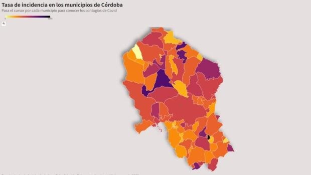 Mapa Covid Córdoba | Estos son los municipios con más contagios en la última semana