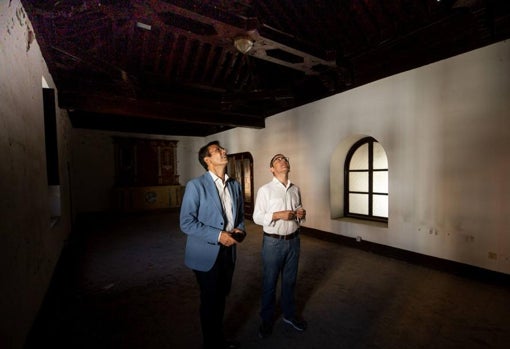 Paco Cuenca en una visita a la Casa Ágreda