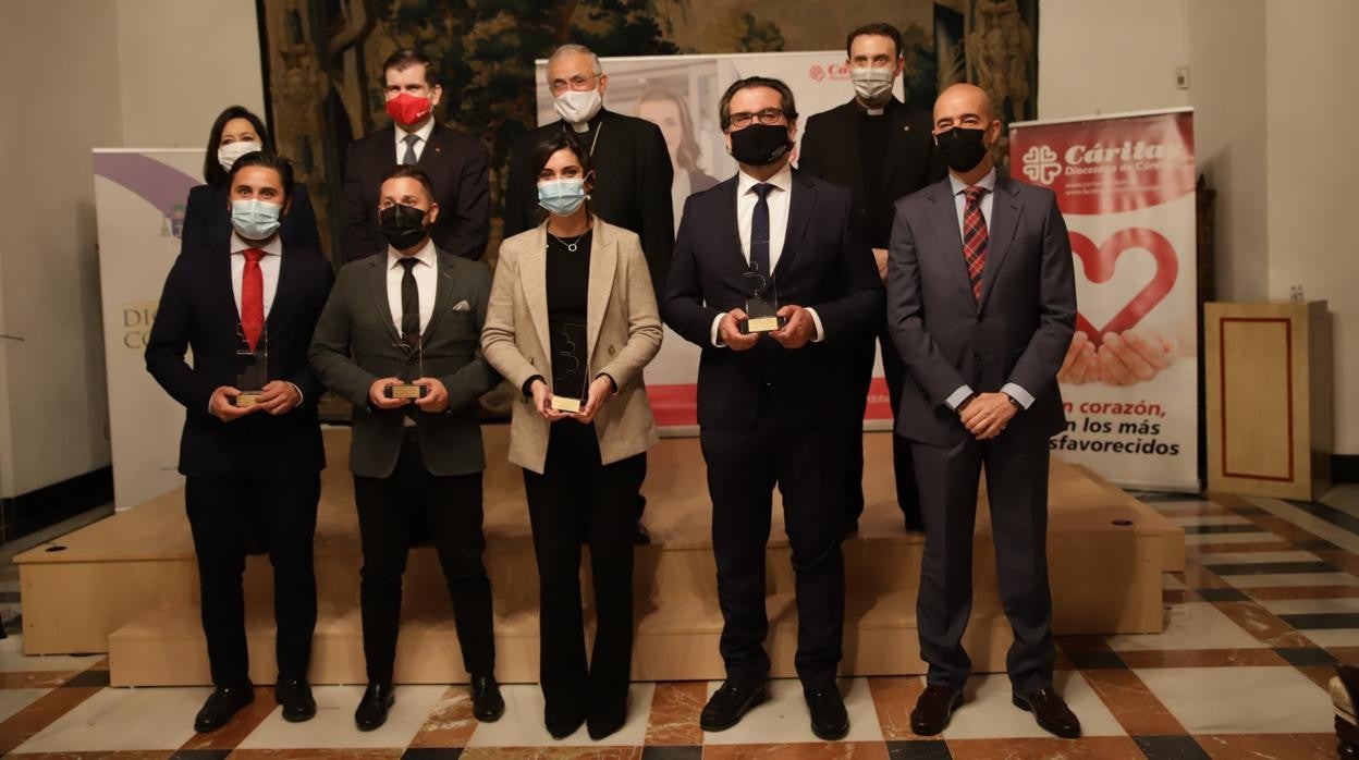 Premiados en la última edición de los galardones con corazón de Cáritas Córdoba
