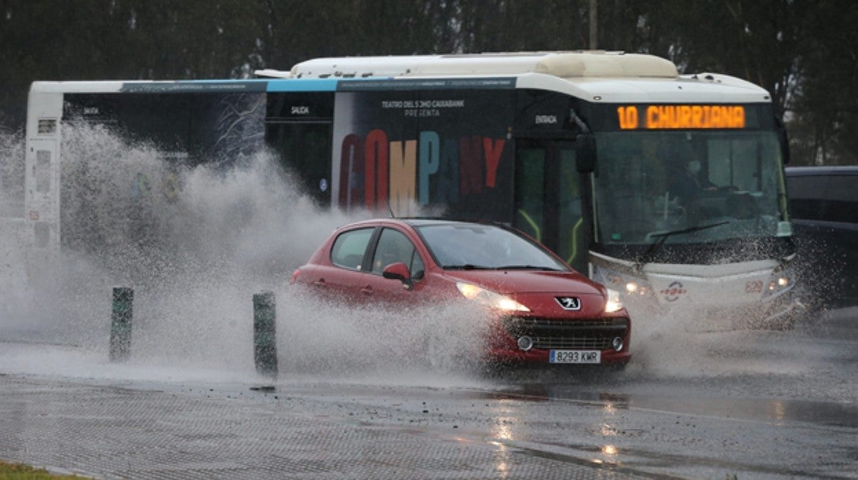 Imagen de las últimas precipitaciones en la capital malagueña