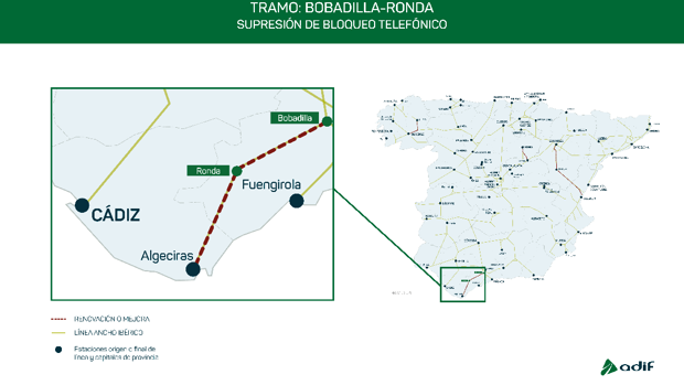 El Gobierno anuncia una inversión de 26 millones en la línea ferroviaria Algeciras-Bobadilla