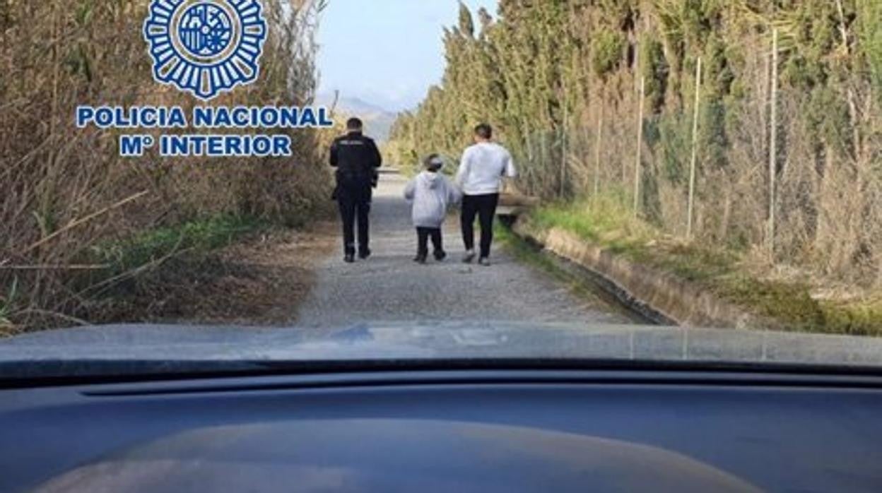 Imagen difundida por la Policía Nacional tras localizar al menor