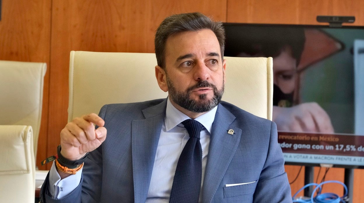 El consejero de Educación y Deporte, Manuel Alejandro Cardenete, en su despacho de Torretriana