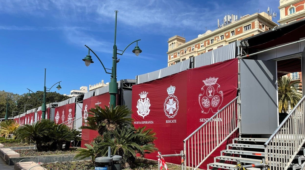 Graderíos que ha desatado la polémica en el recorrido oficial