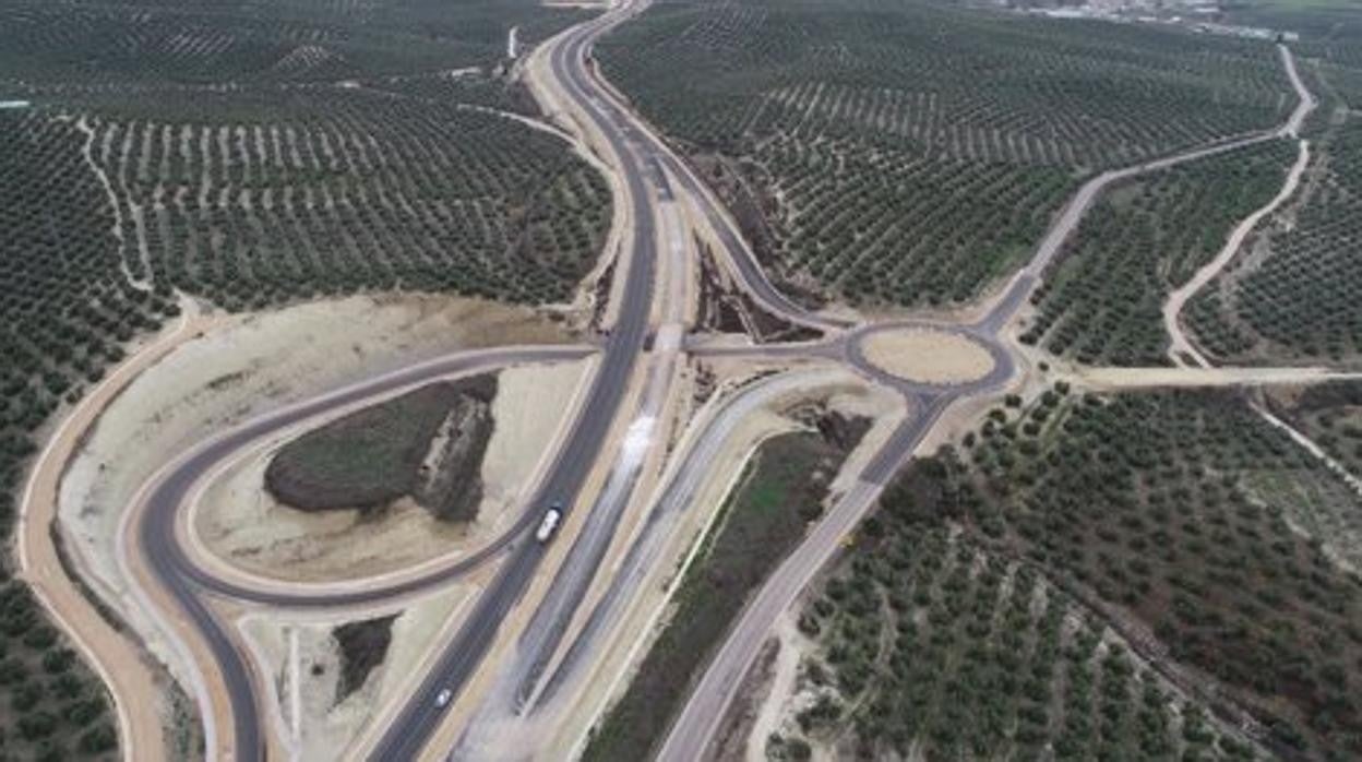 Imagen de los nuevos tramos en obras de la A-32