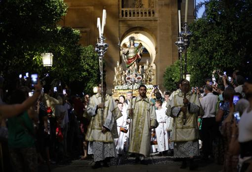 San Rafael, durante la procesión del Año Jubilar del Corazón de Jesús en junio de 2019
