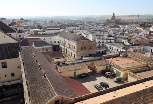 Vista aérea del complejo de edificios