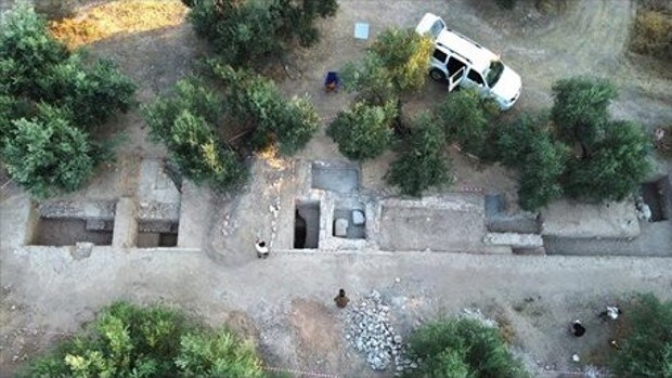 Sale a la luz en Jaén un complejo termal en las excavaciones del entorno del Arco de Augusto
