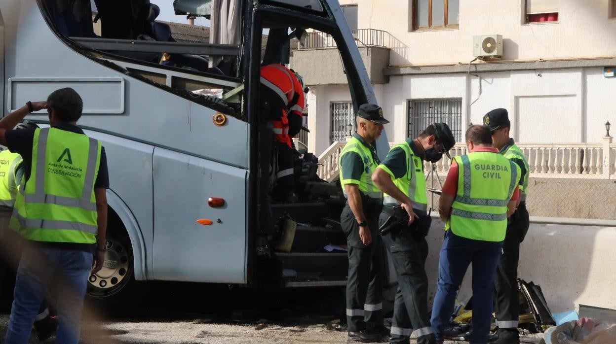 Imagen del accidente ocurrido este domingo en Moraleda de Zafayona, en Granada
