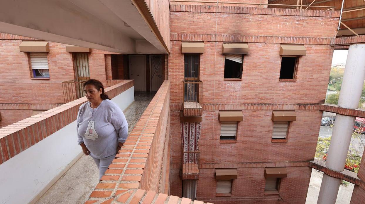 Piso en el que se produjo el fatal incendio en el barrio de Moreras