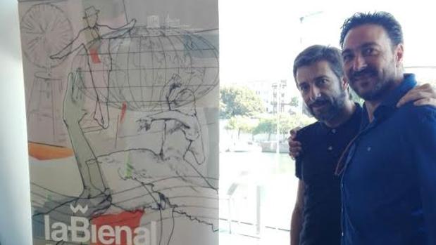 Andrés Marín (primero por la izquierda) junto a Antonio el Pipa