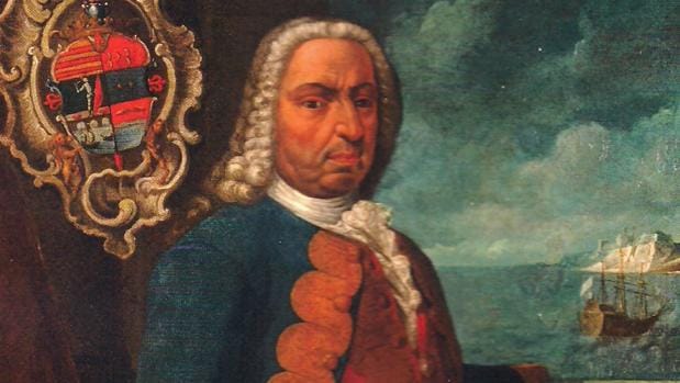 Retrato del almirante López Pintado que se conserva en la Torre del Oro