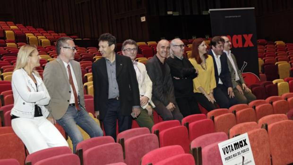 Verónica Repiso, Juli Disla, Alfonso Zurro, Enrique Salaberria, Antonio Muñoz, Jesús Carmona, Ana Graciani, José Luis García Canido y Jorge Palomo, ayer en el Cartuja Center Cite