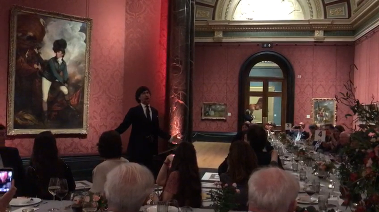 El cantaor Manuel Lombo, durante su actuación en la National Gallery de Londres
