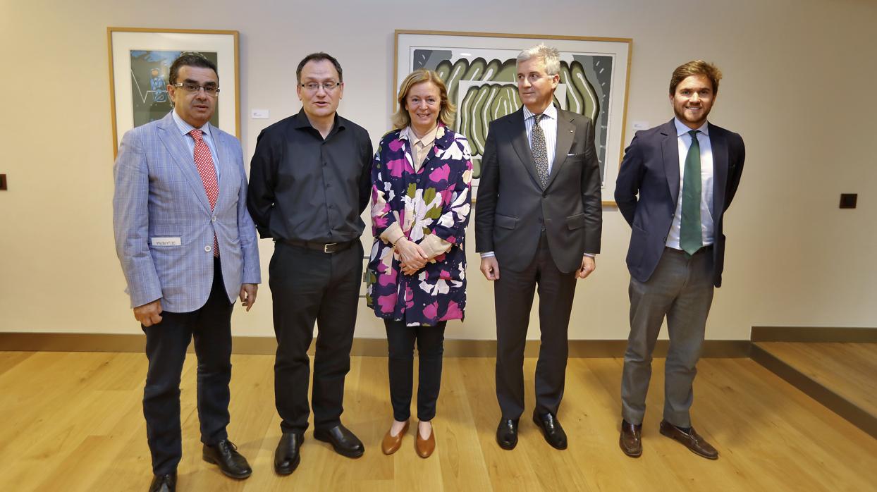 Francisco Robles, José María Nieto, Catalina Luca de Tena, Nicolás Coronel y José María Mantilla