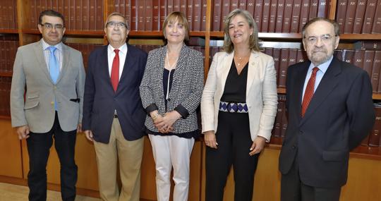 Francisco Robles, Rogelio Reyes Cano, María Jesús Catalá, Elena Cano y Antonio Burgos