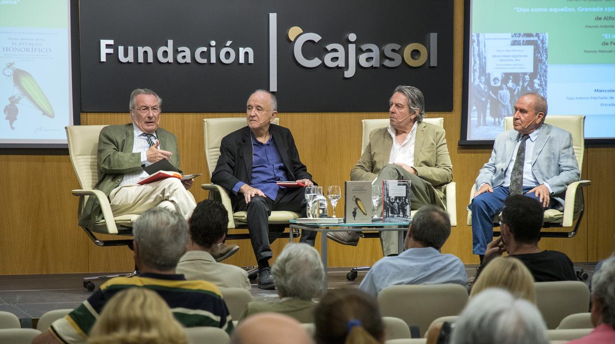 Presentación de los libros "Días como aquellos, Granada 1924. Juan Ramón Jiménez y Federico Gacía Lorca", de Alfonso Alegre Heitzman, y "El intruso honorífico", de Felipe Benítez Reyes