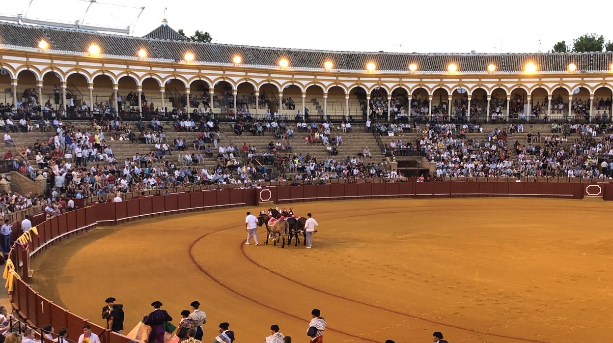 Paseíllo de la tercera de promoción celebrada la pasada semana en la Maestranza -