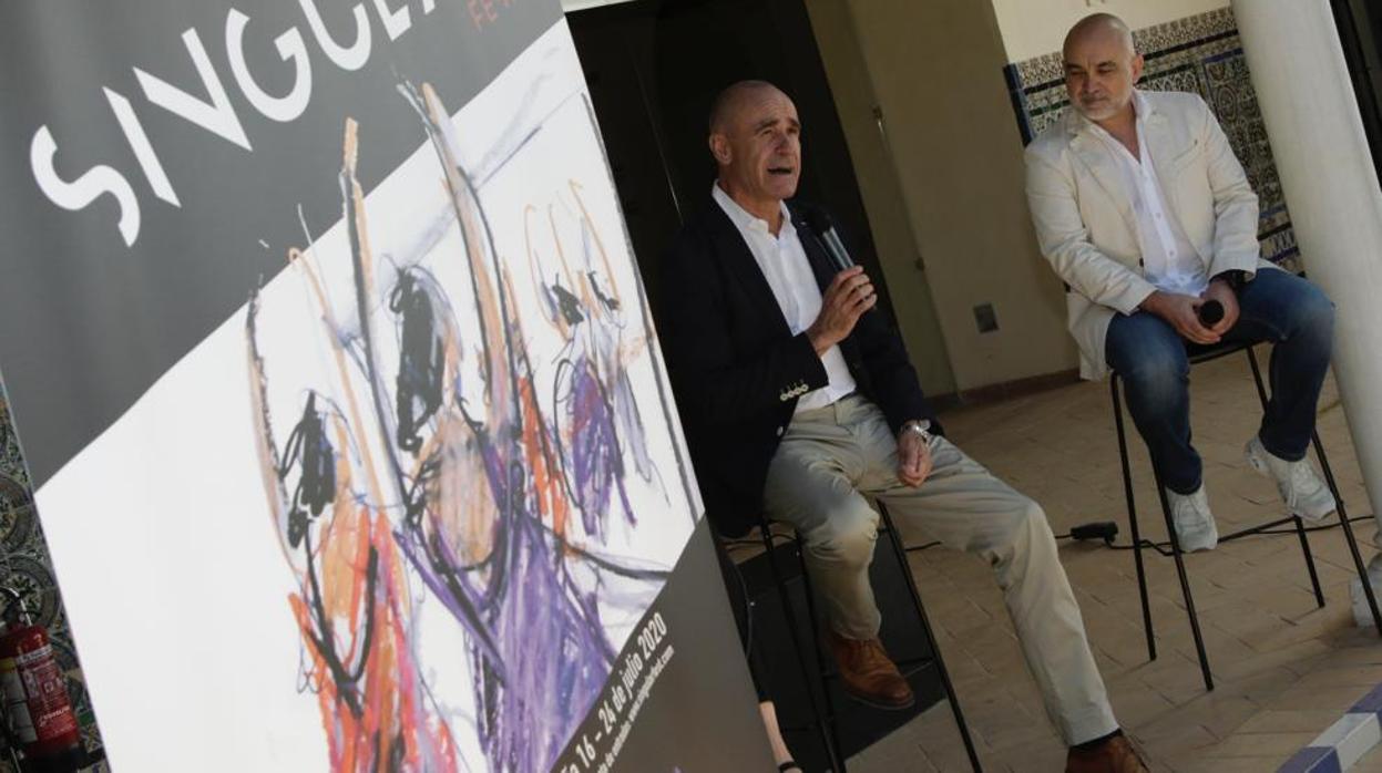 Antonio Muñoz y José Manuel Toledo, este martes durante la presentación del festival