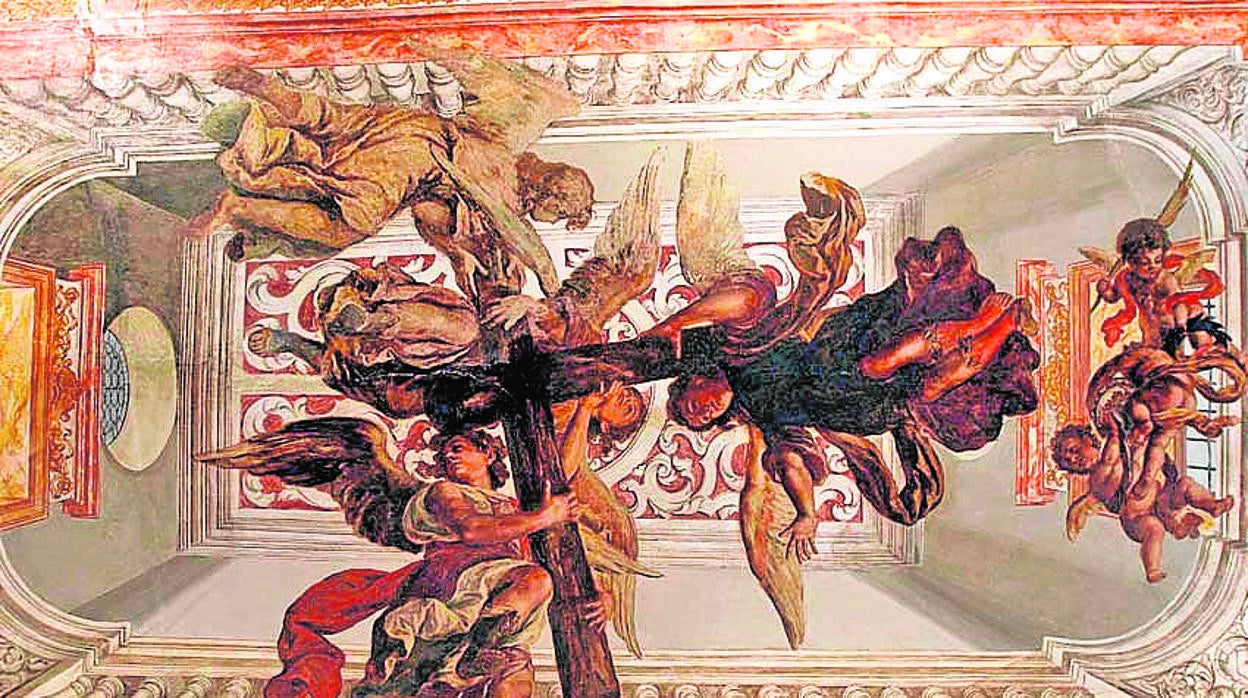 Detalle de la decoración que Valdés Leal y su hijo Lucas Valdés realizaron para la iglesia de los Venerables