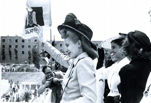 Eva Perón durante su visita a España en 1947