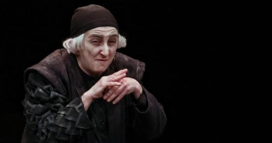 Carmen Gallardo caracterizada como Harpagón