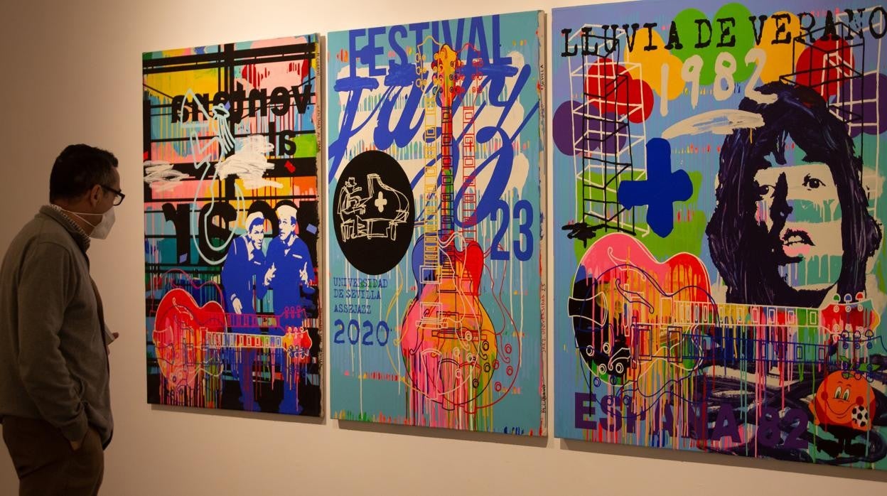 Obras del pintor y diseñador Manolo Cuervo en el Cicus de la Universidad de Sevilla