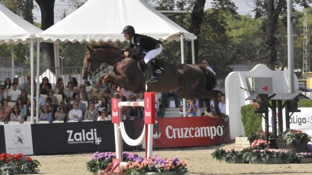 Sergio Álvarez Moya, durante el concurso de saltos