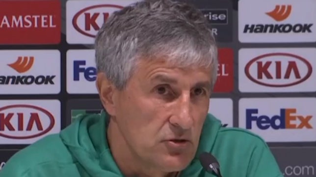 Quique Setién: &quot;No pienso en mi salida; tengo un año de contrato&quot;