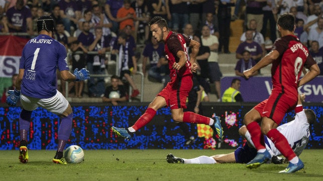Ujpest-Sevilla: Sarabia no entiende de trámites ni &quot;amistosos&quot;