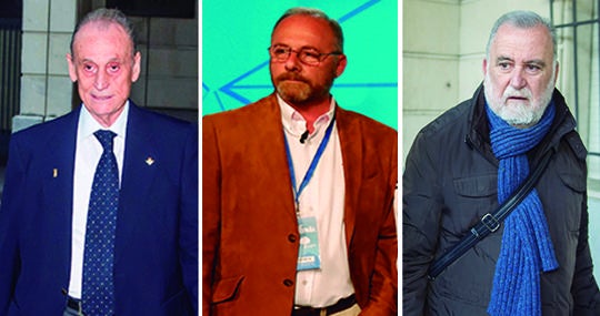 De izquierda a derecha, Manuel Ruiz de Lopera, Antonio del Castillo y Antonio Rodrigo Torrijos