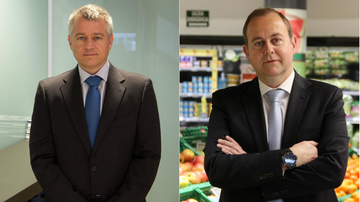 Daniel Gómez Maroto -izquierda- llegó a la dirección general de Covirán después de que Luis Osuna dejara el cargo de presidente y consejero delegado tras 22 años en la cooperativa