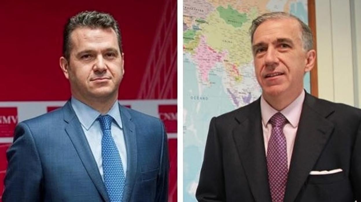 Rodrigo Buenaventura, presidente de la Comisión Nacional del Mercado de Valores (CNMV) y Gonzalo Urquijo, expresidente de la matriz Abengoa y de su filial Abenewco1
