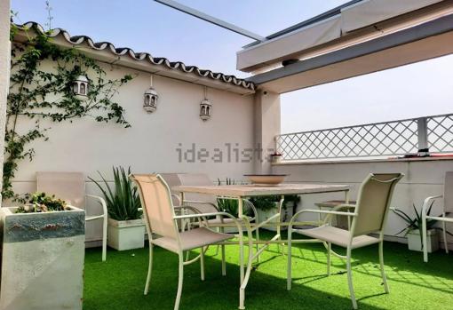 Terraza del ático en Tabladilla